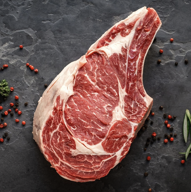 1 lb Creekstone Farms Premium Dry Aged Bone in Steak, with Rich's Steak Seasoning Blend