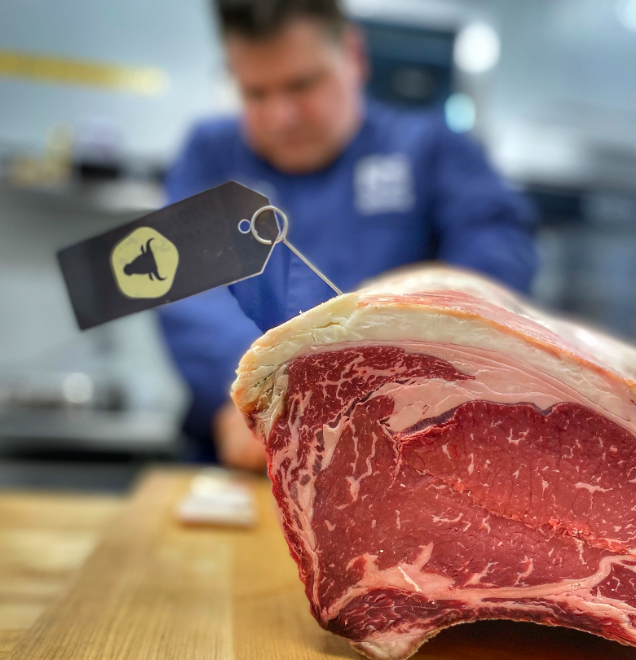 1 lb Creekstone Farms Premium Dry Aged Bone in Steak, with Rich's Steak Seasoning Blend