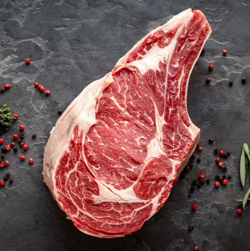 1 lb Creekstone Farms Premium Dry Aged Bone in Steak, with Rich's Steak Seasoning Blend