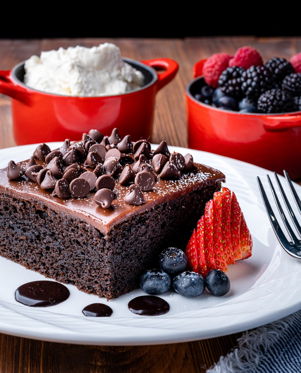 Texas-Style Triple Chocolate Cake,  15.4 LB CS -- 24/CS